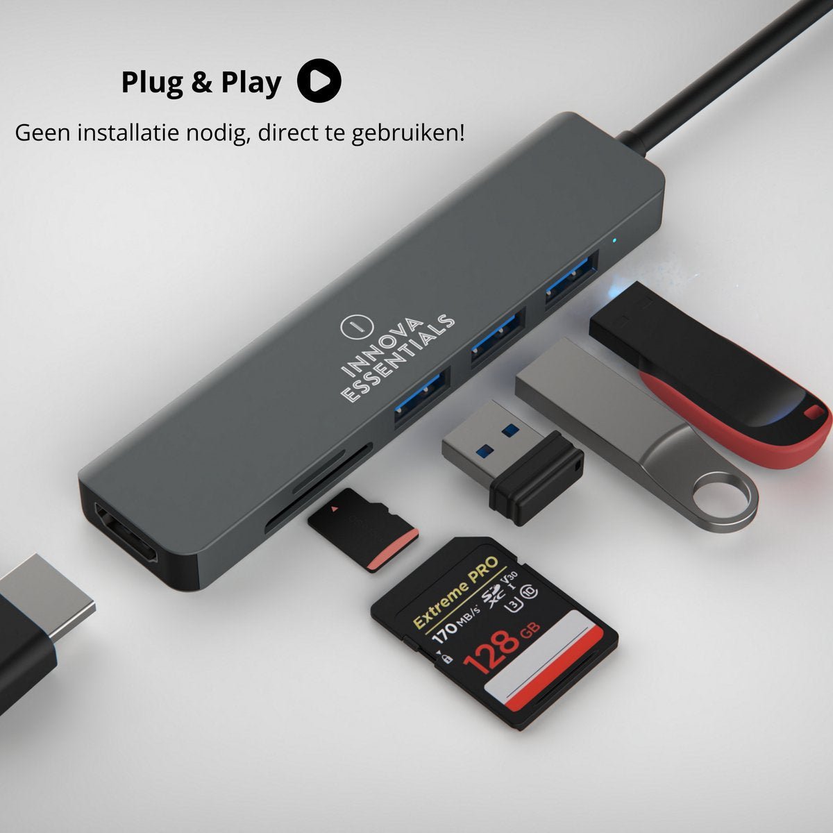 Innova Essentials 6 in 1 USB C Hub 3.0 - 4K UHD HDMI - Innova EssentialsInnova Essentials