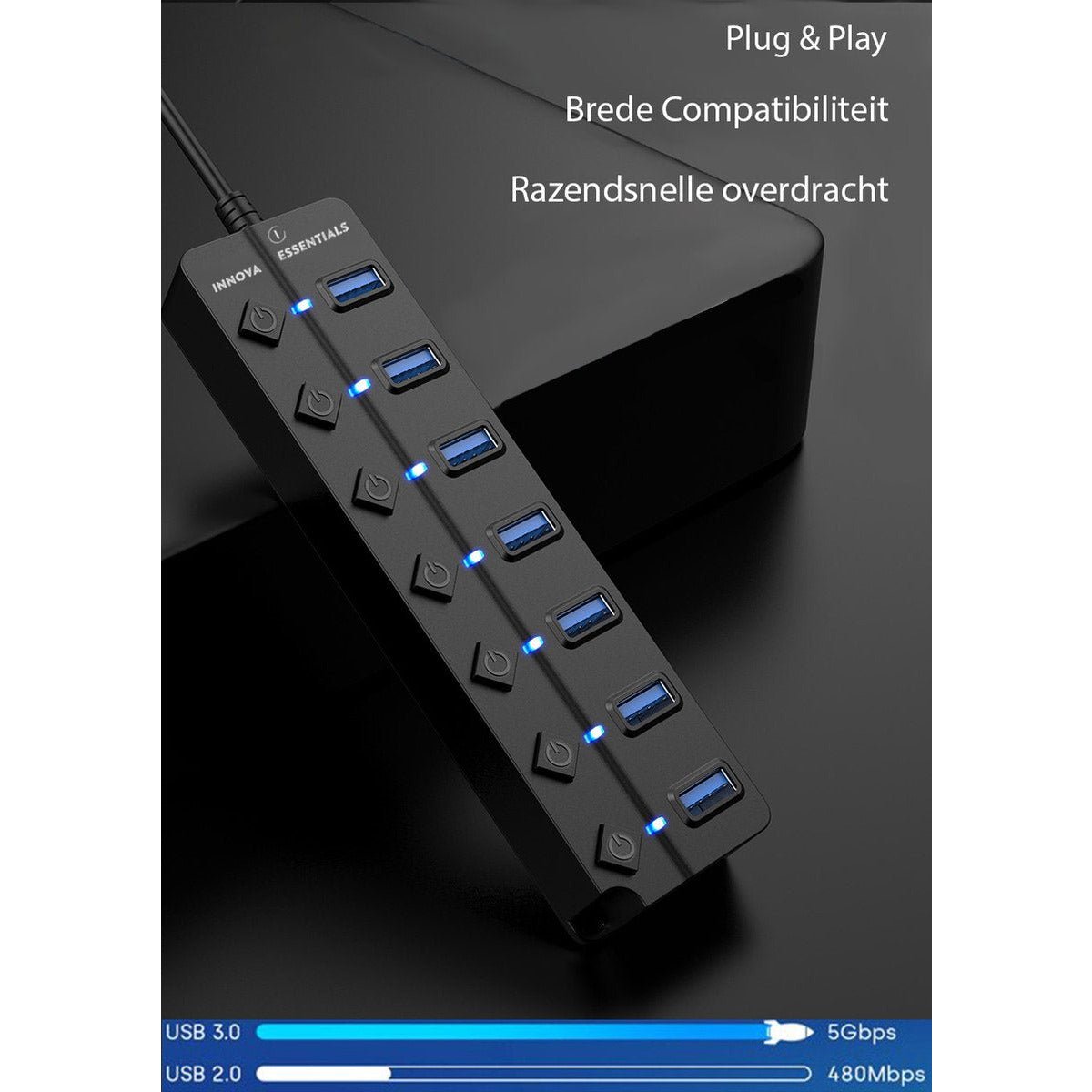 Innova Essentials USB 3.0 Hub - 7 Poorten - Innova EssentialsInnova Essentials