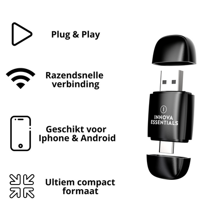 Innova® Mini 2-in-1- CarPlay Dongle & Android Auto Dongle