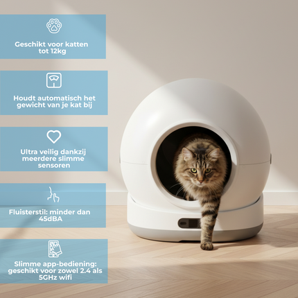 Innova® LitterBox Pro - Automatische Kattenbak XXL 82L