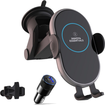 Innova Telefoonhouder met Qi Draadloze Oplader Auto (15 Watt Autolader) - Innova EssentialsInnova Essentials