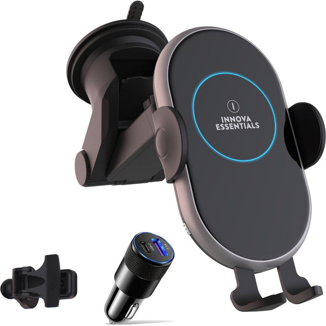 Innova Telefoonhouder met Qi Draadloze Oplader Auto (15 Watt Autolader) - Innova EssentialsInnova Essentials