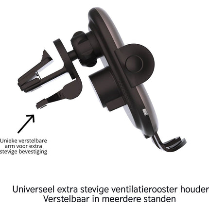 Innova Telefoonhouder met Qi Draadloze Oplader Auto (15 Watt Autolader) - Innova EssentialsInnova Essentials